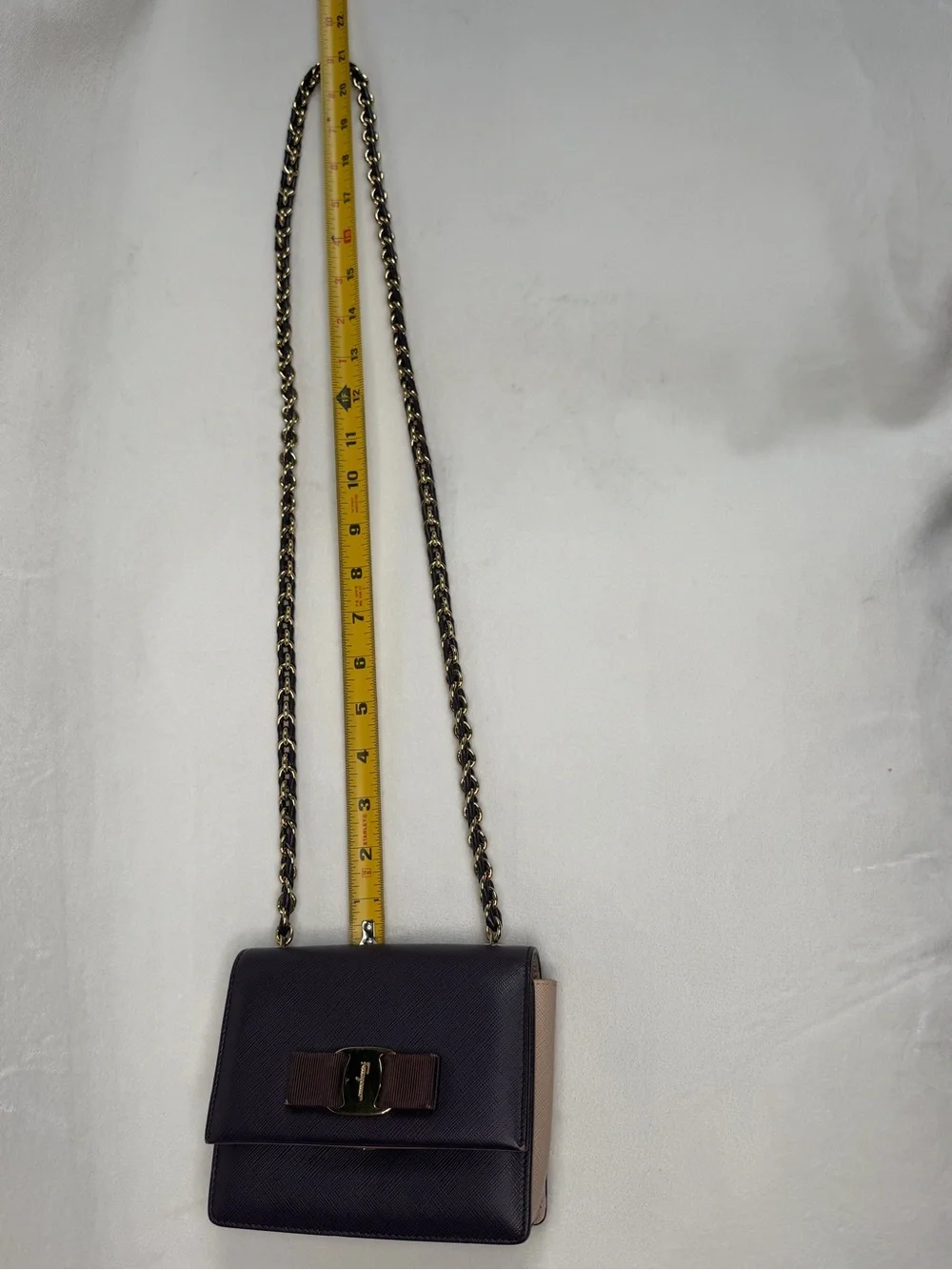 Salvatore Farragamo Leather Ginny Mini Vara Purple Crossbody Bag